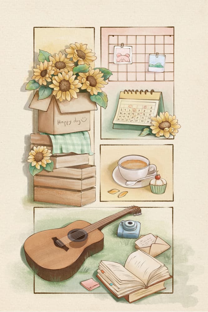 Happy Day Sunflowers by Xuan Thai — canvas wall art