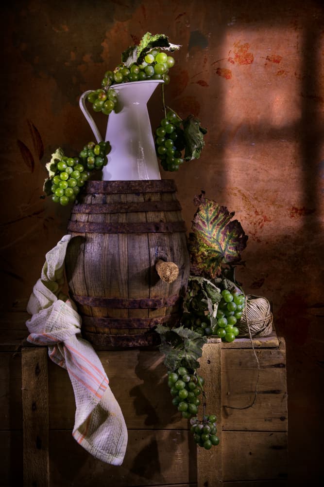 Rustic Grape Still Life by Felice Angelino — canvas wall art