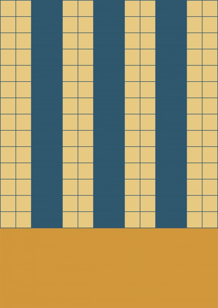 Geometric Grid Stripes by Nilesh Kulkarni — canvas wall art