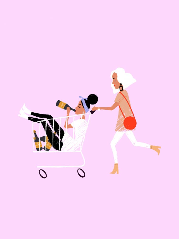 Champagne Cart Ride by Aislinn Simmonds — canvas wall art