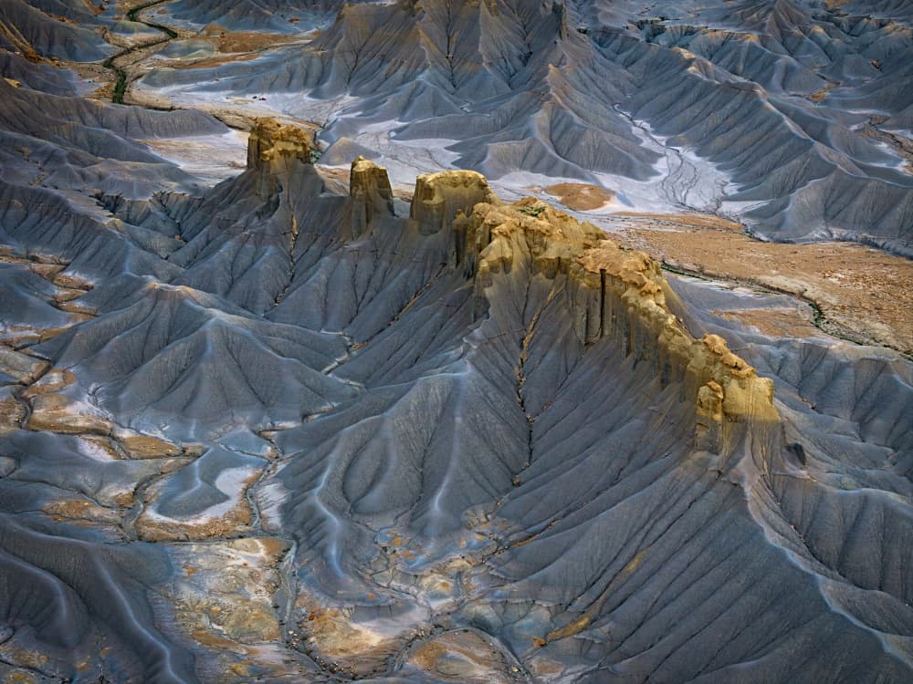 Aerial Desert Badlands by Benton Murphy — canvas wall art