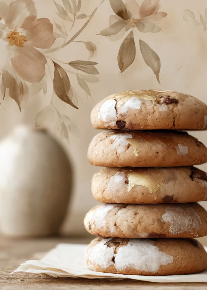 Cozy Cookie Stack by Justyna Jaszke — canvas wall art