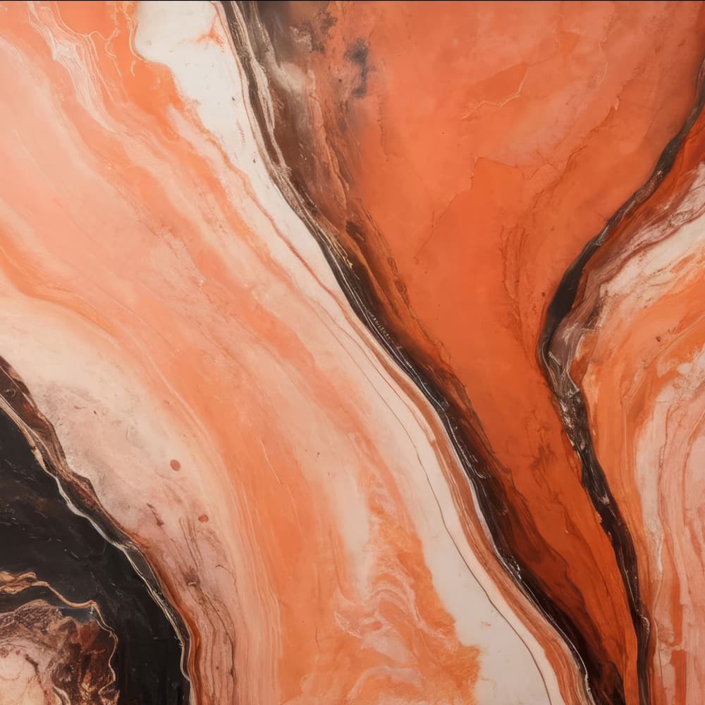 Flowing Orange Marble by Alpenglow Workshop — canvas wall art