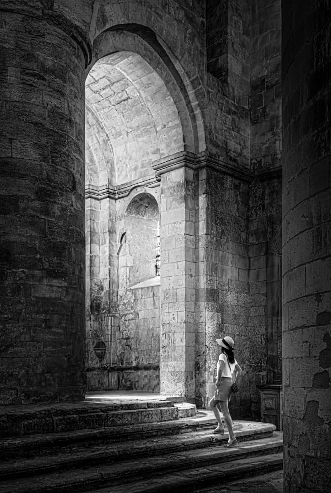 Solitary Walk Through Arches by Kenneth-Wei Zeng — canvas wall art