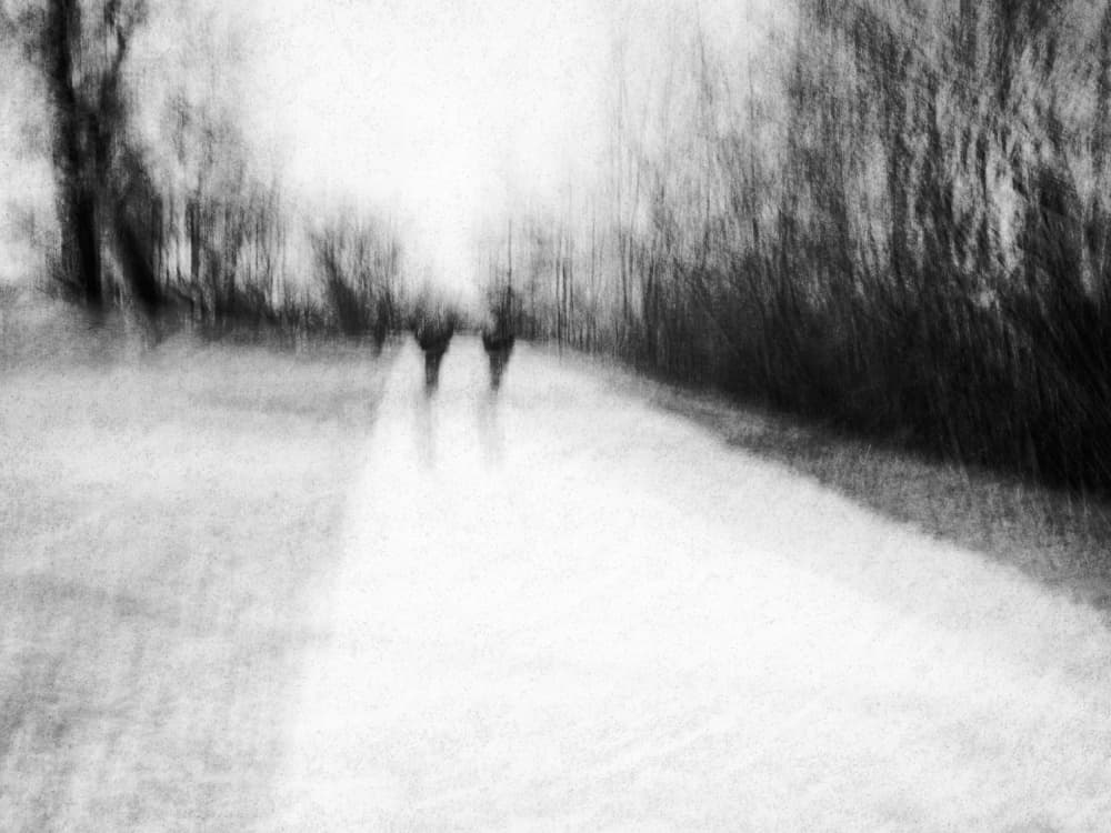 Ethereal Winter Walk by Imaginative — canvas wall art