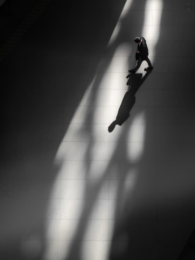 Lone Figure in Light by IKUMI FUKAZAWA — canvas wall art