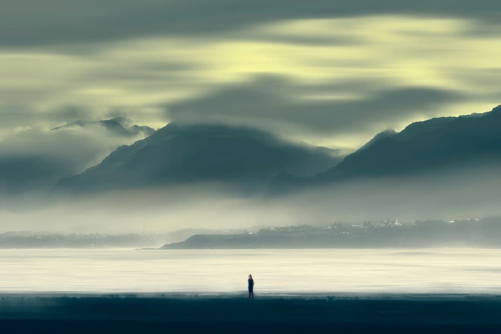 Misty Mountain Solitude by MingLun Tsai (蔡明倫) — canvas wall art