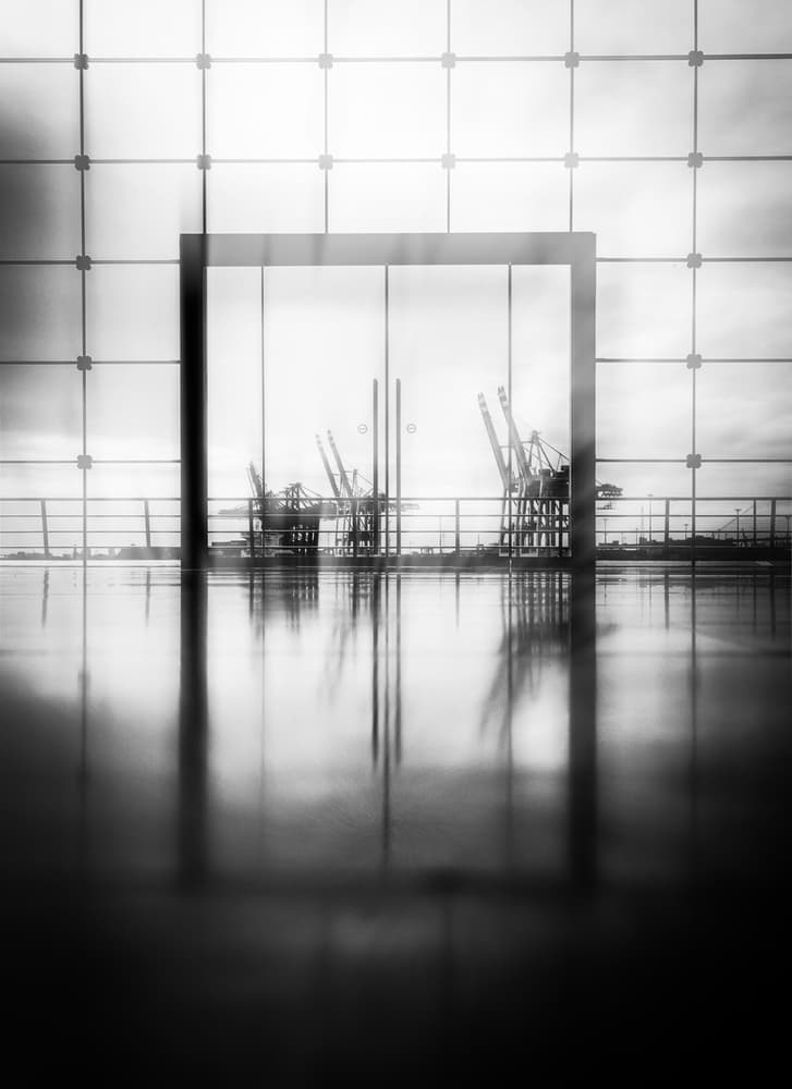 Urban Port Reflections by Stefan Buder — canvas wall art