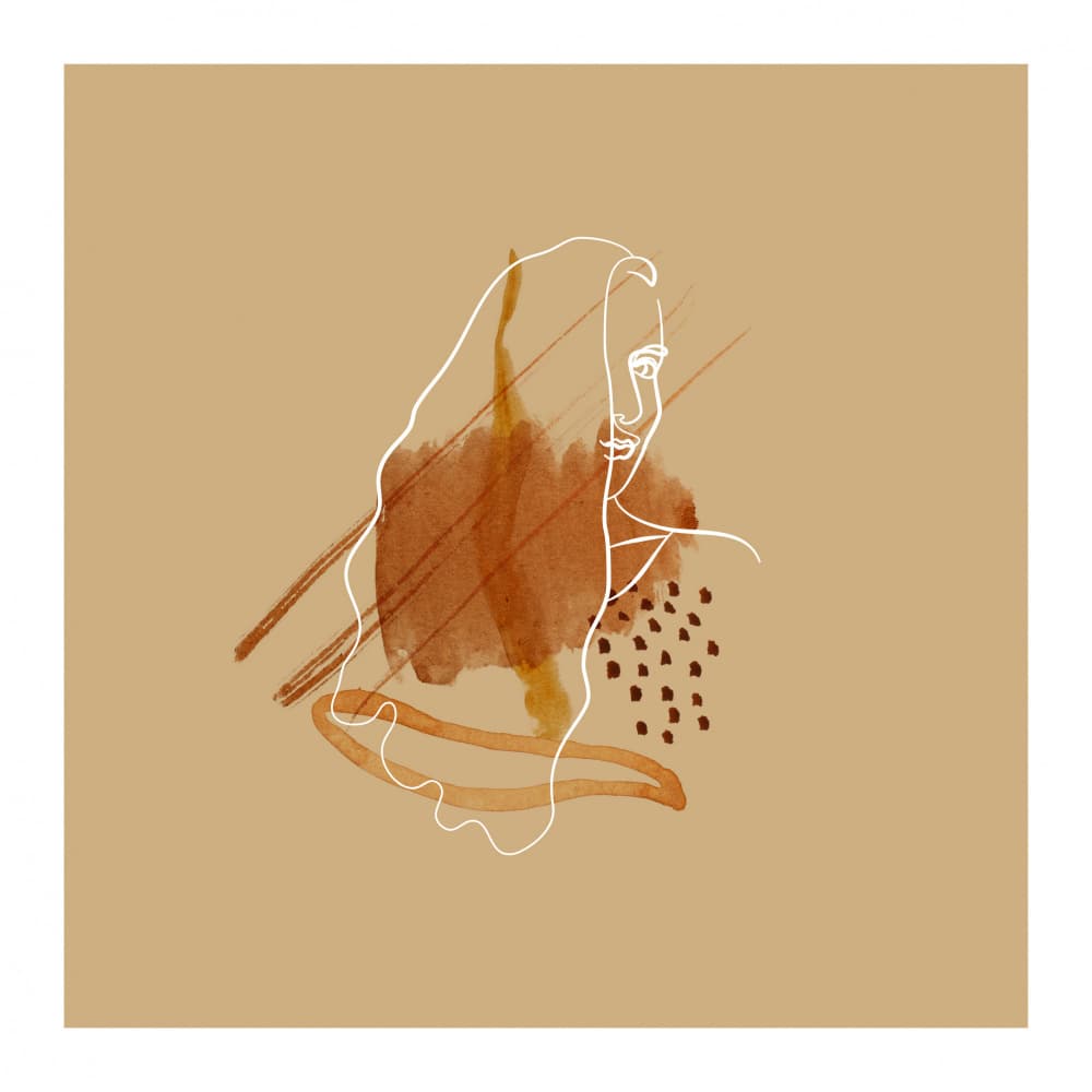 Abstract Woman Line Art by Anna Rose — canvas wall art