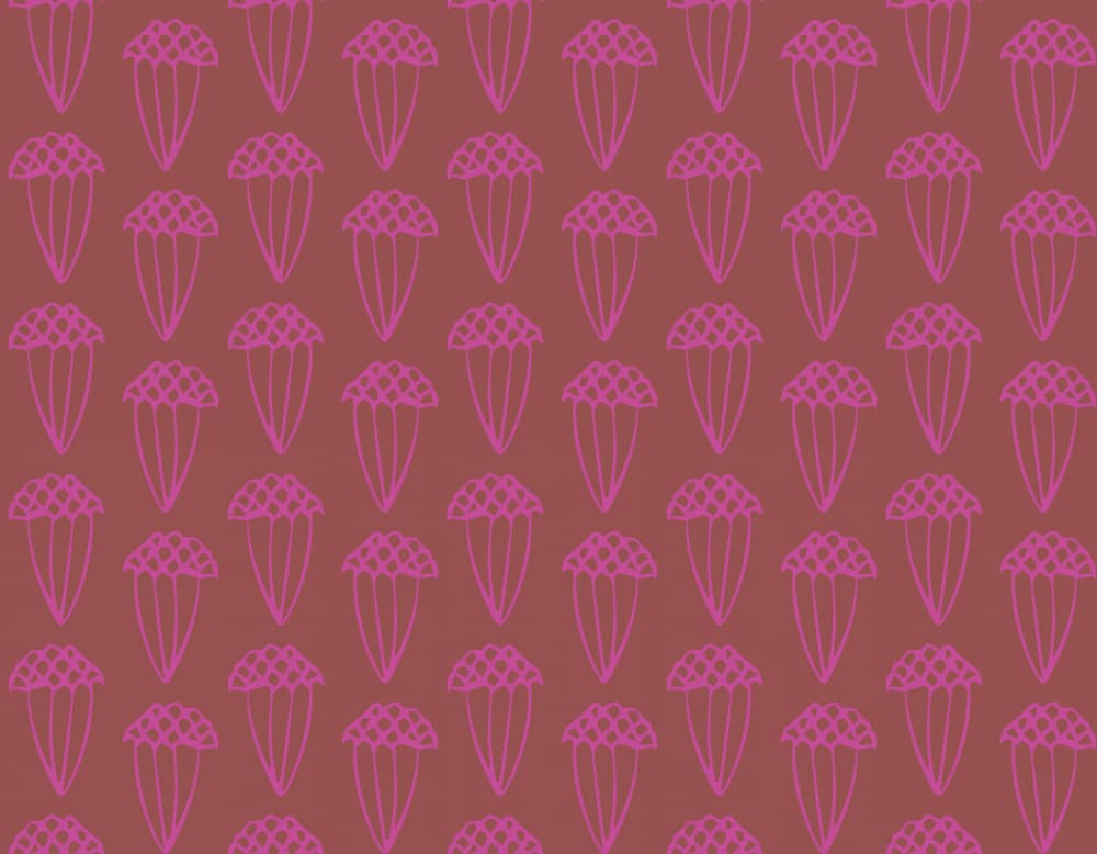 Fuchsia Floral Pattern by Yvonne Gustafsson — canvas wall art