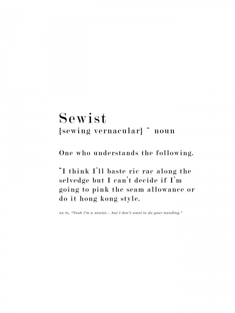 Sewist's Funny Definition by Charlotte Trudgett — canvas wall art