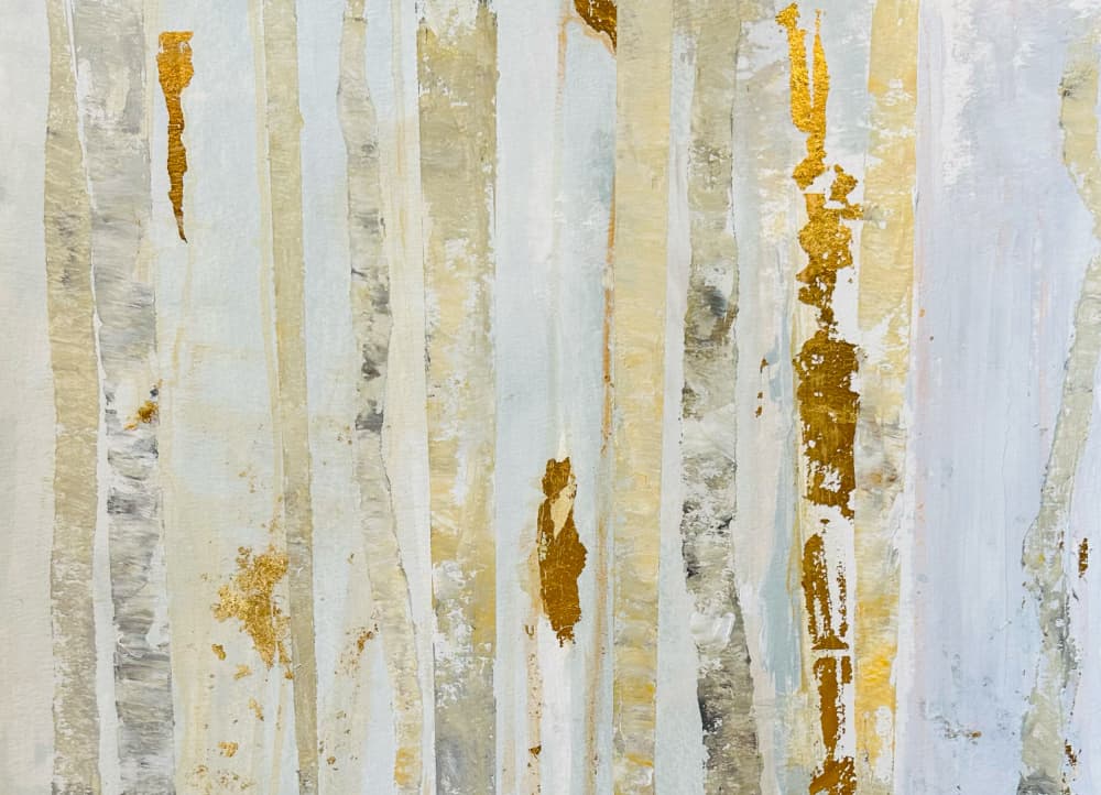Golden Birch Forest by Breanna Megan Studio — canvas wall art