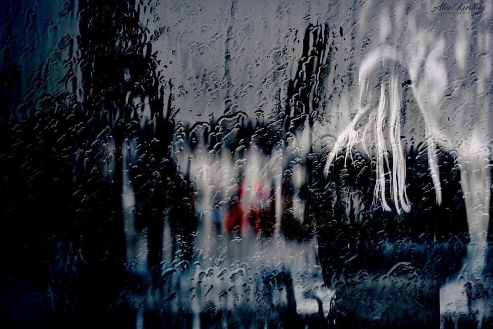 Through a Rainy Window by Ömer Ates Kızıltug — canvas wall art