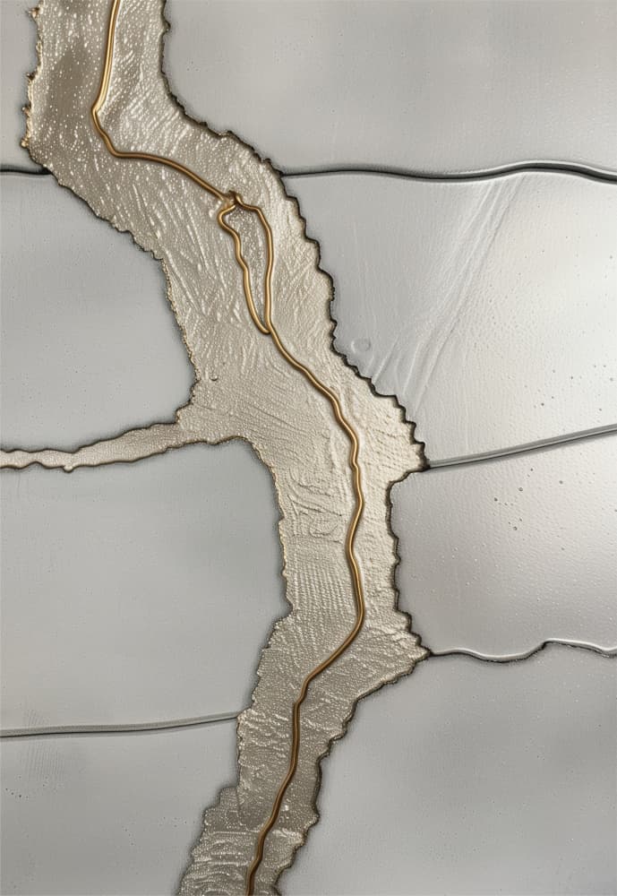 Gilded Fissure Abstract by Alma — canvas wall art