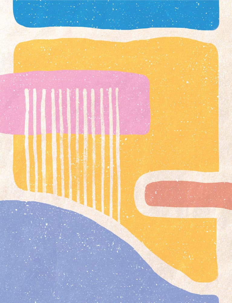 Playful Abstract Shapes by Aylin Demir — canvas wall art