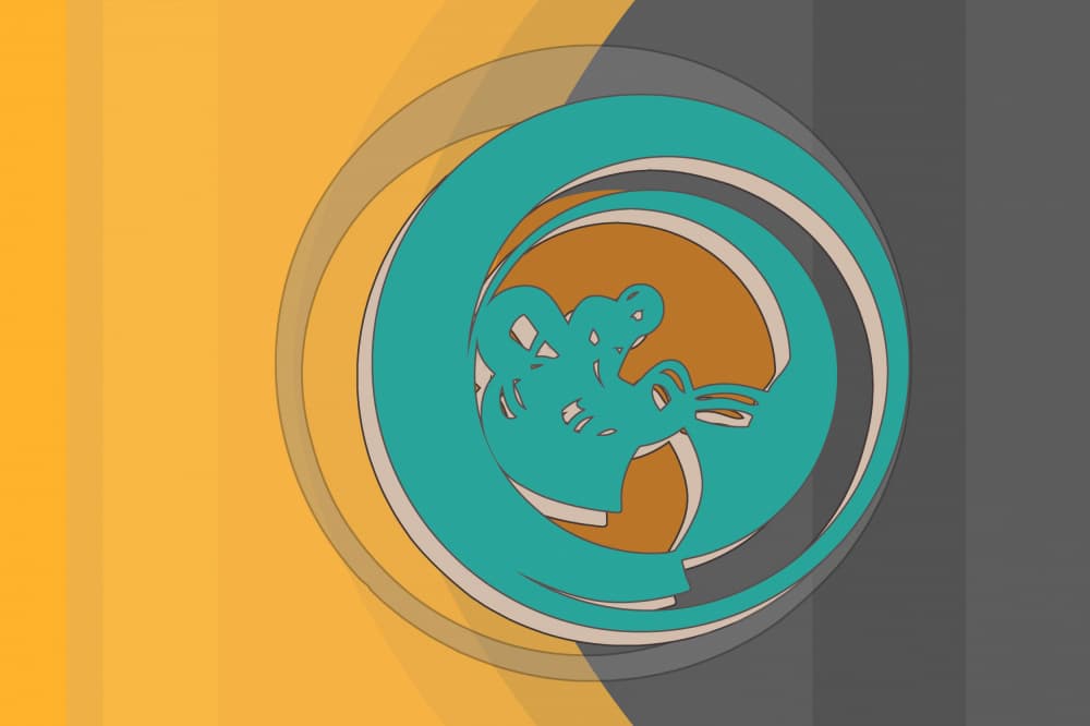 Dynamic Teal Swirl by Alejandra Winkhaus — canvas wall art