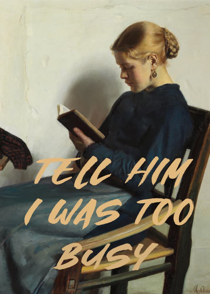 Too Busy Reading by The Art Concept — canvas wall art
