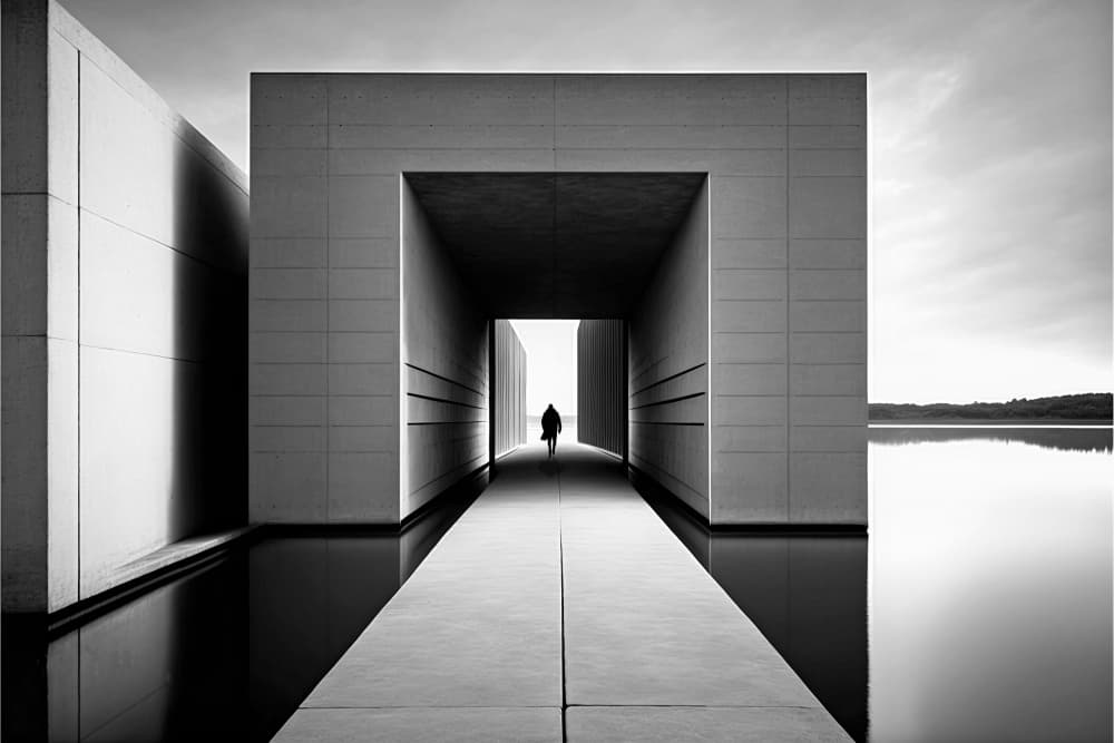Solitary Figure Modern Passage by Antonyus Bunjamin (Abe) — canvas wall art
