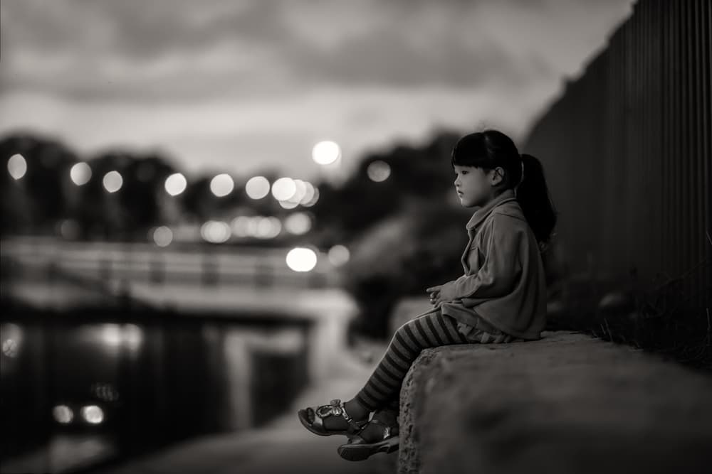 Pensive Girl By Water by Despird Zhang — canvas wall art