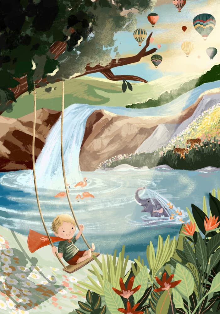 Swingset Dreams by Goed Blauw — canvas wall art