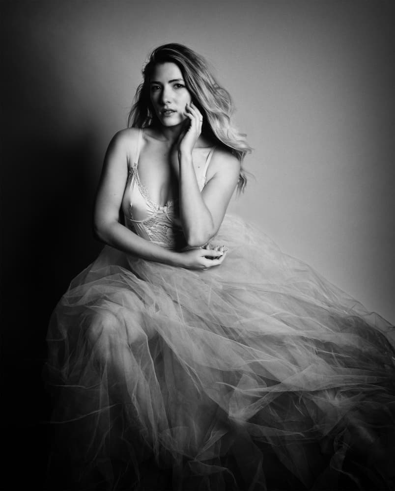 Ethereal Woman In Tulle by Ruiqing P. — canvas wall art