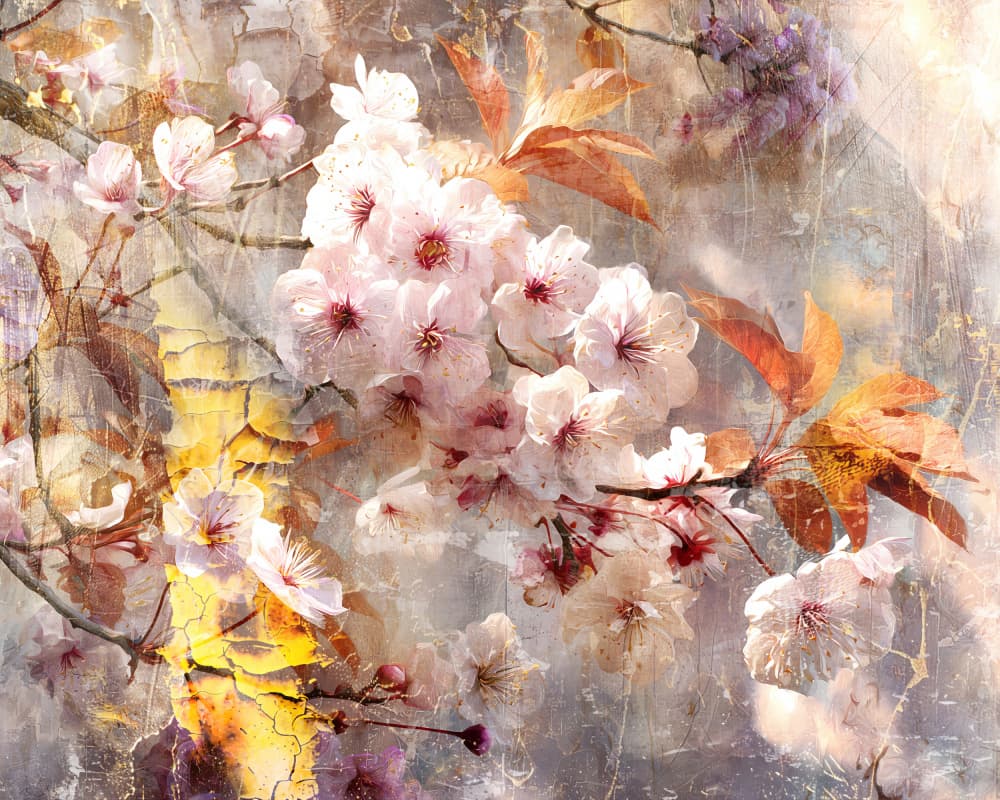 Vintage Cherry Blossoms by Rafal Kulik — canvas wall art