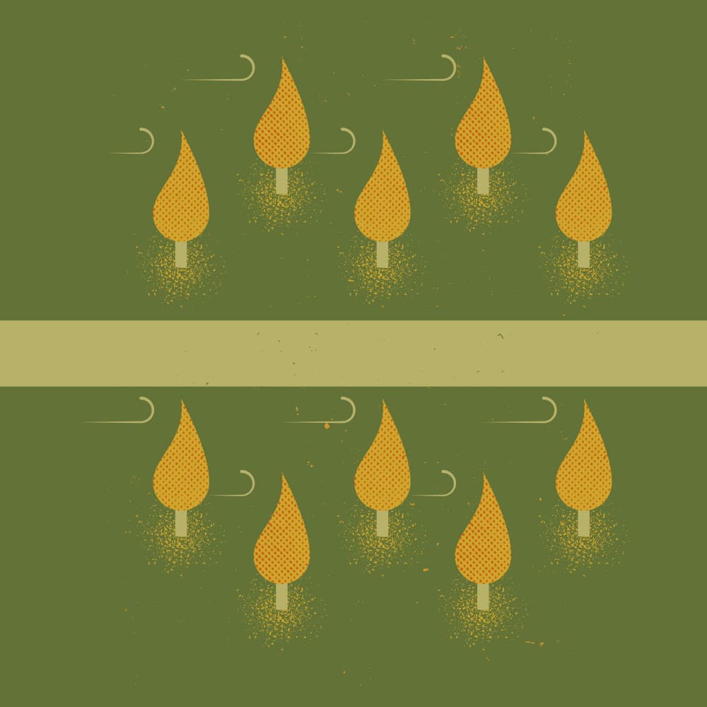 Wind Blown Golden Trees by The Creating Mind — canvas wall art