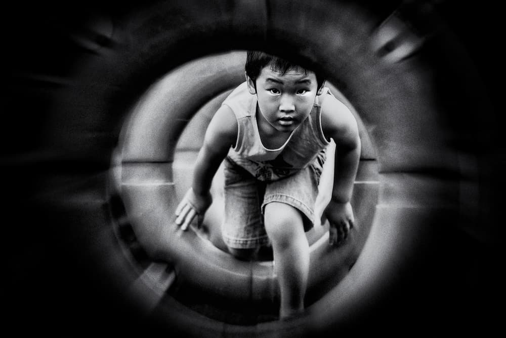 Curious Child's Gaze by Despird Zhang — canvas wall art