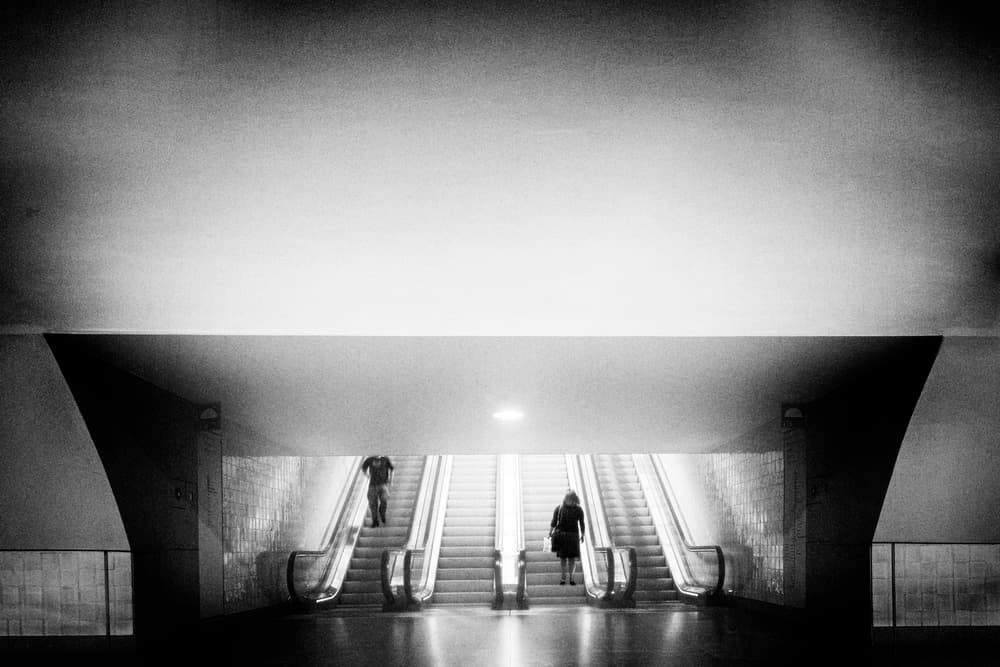 Metro Station Solitude by Laura Mexia — canvas wall art