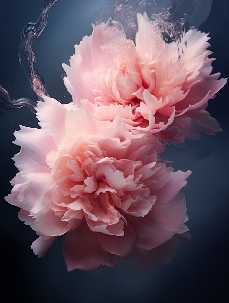 Pink Water Blooms by Bilge Paksoylu — canvas wall art
