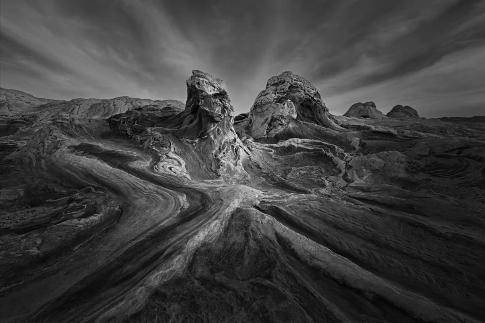 Dramatic Desert Rocks by Leah Xu — canvas wall art