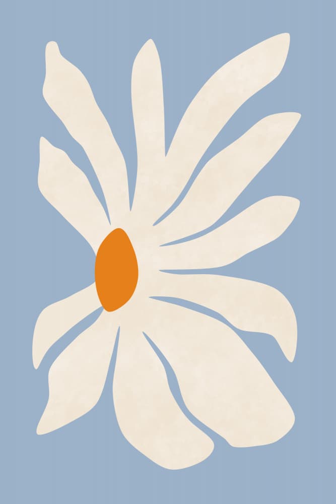 Organic Daisy Blue Bloom by amini54 — canvas wall art