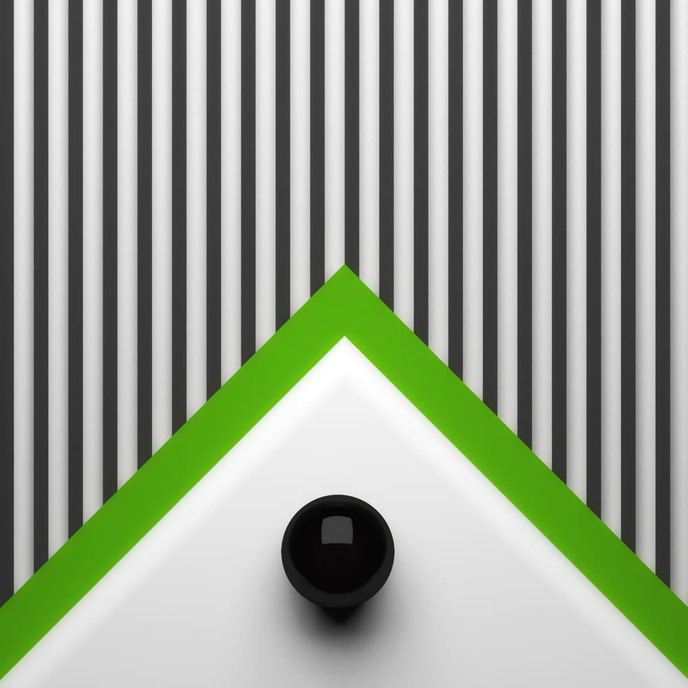 Geometric Stripe Sphere by Antonyus Bunjamin (Abe) — canvas wall art