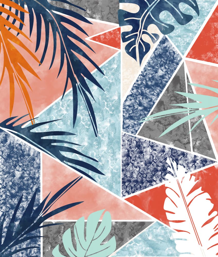 Tropical Geometric Patterns by Uma Gokhale — canvas wall art