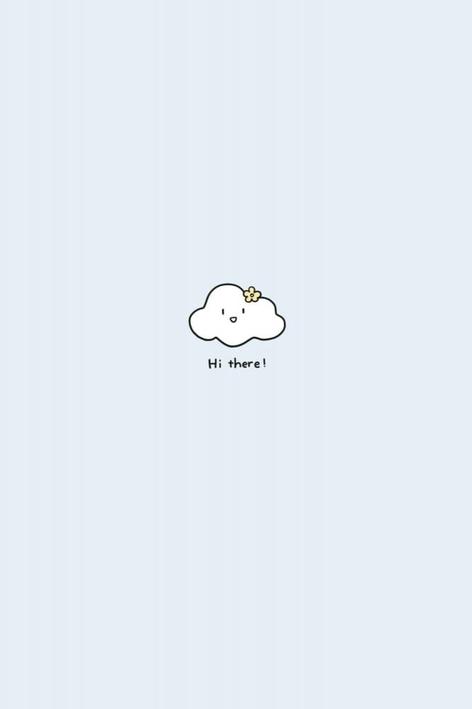 Cute Cloud Hi There by Xuan Thai — canvas wall art