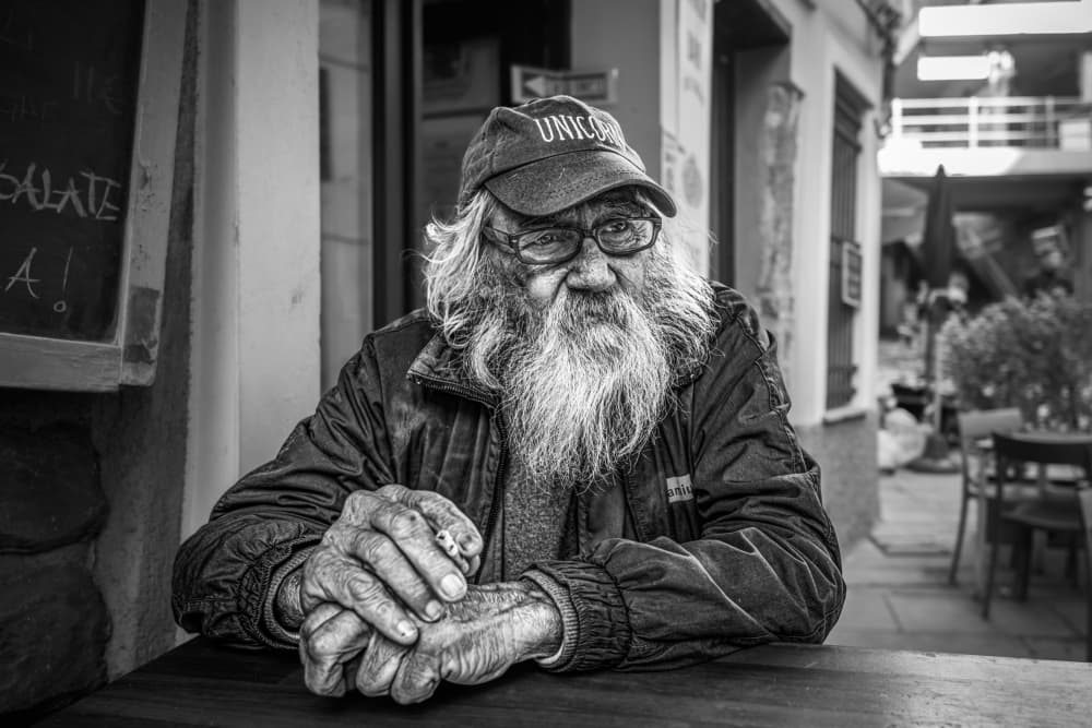 Old Man with Beard by Joško Šimic — canvas wall art
