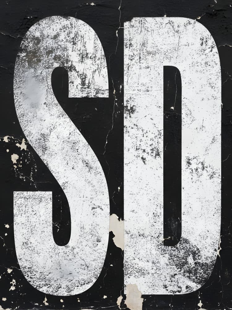 Gritty Urban Typography by HUGO — canvas wall art
