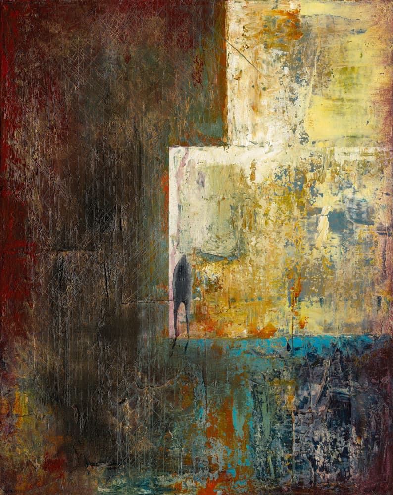 Solitary Figure Abstract by Paul Dunkerley — canvas wall art
