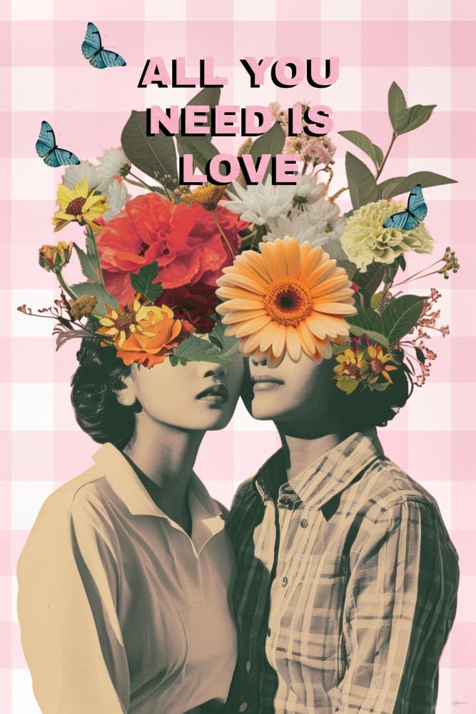 Love Blooms Pink by Sue Skellern — canvas wall art