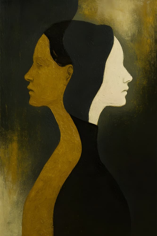 Duality of Profiles by HUGO — canvas wall art