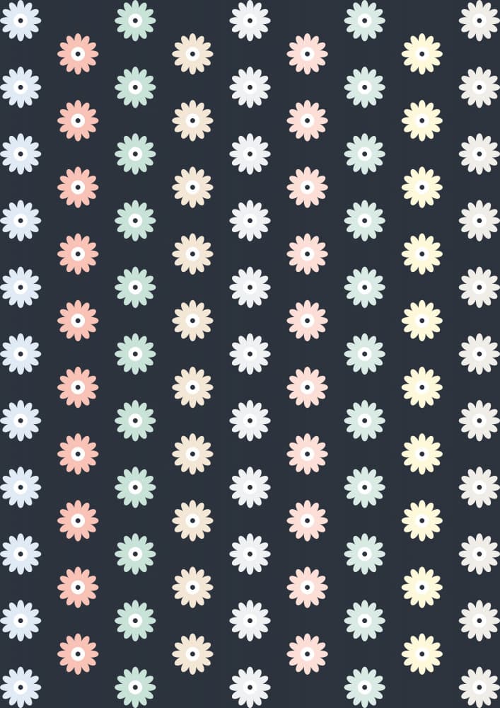 Dark Floral Pattern by kathrinmay — canvas wall art