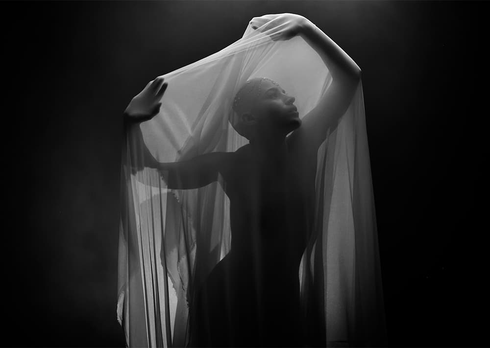 Graceful Veiled Figure by Alexandra Fira — canvas wall art