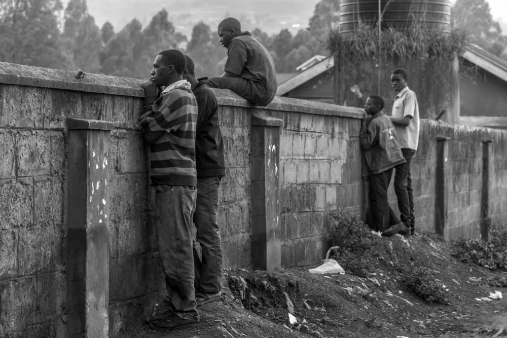Young Men Watching by Giuseppe DAmico — canvas wall art