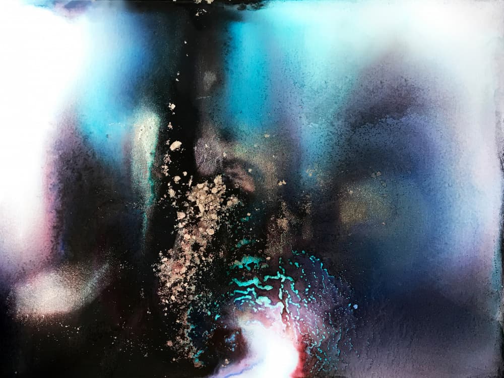 Ethereal Blue Depths by Alyson Storms — canvas wall art