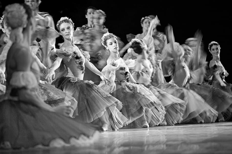 Ballet Dancers in Motion by Jure Kravanja — canvas wall art