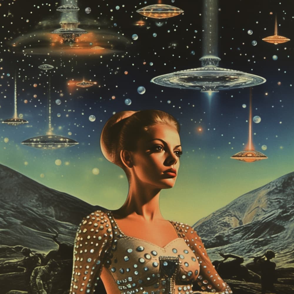 Vintage Space Glamour by Samantha Hearn — canvas wall art