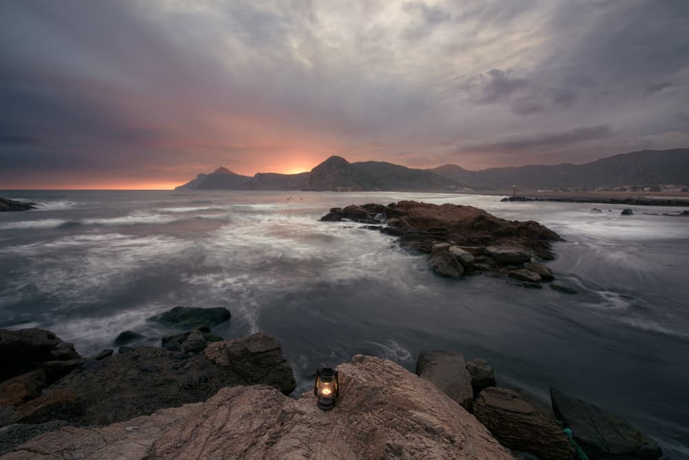 Coastal Lantern Glow by Jose Antonio Triviño Sanchez — canvas wall art