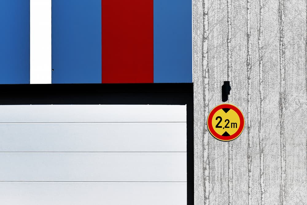 Building Stripes and Sign by Jorge Pimenta — canvas wall art