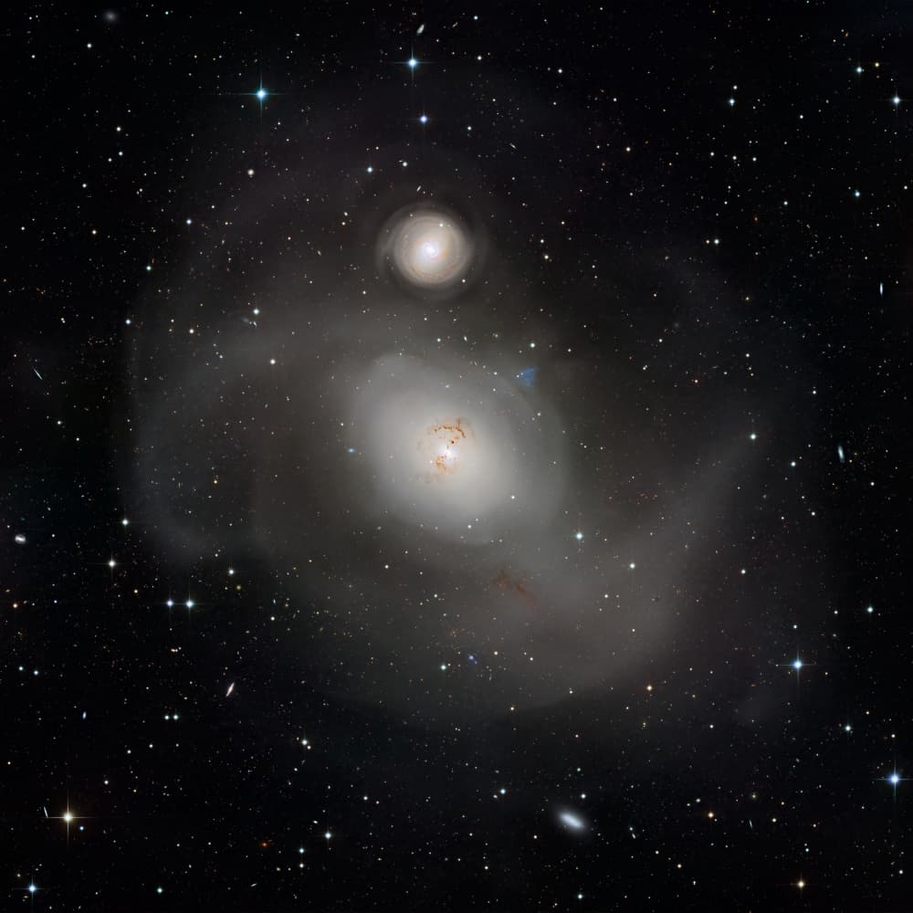Interacting Spiral Galaxies by Vikas Chander — canvas wall art