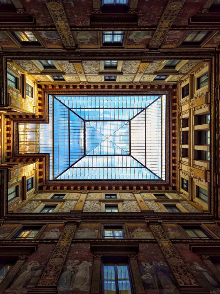 Classical Courtyard Sky by Branko Markovic — canvas wall art